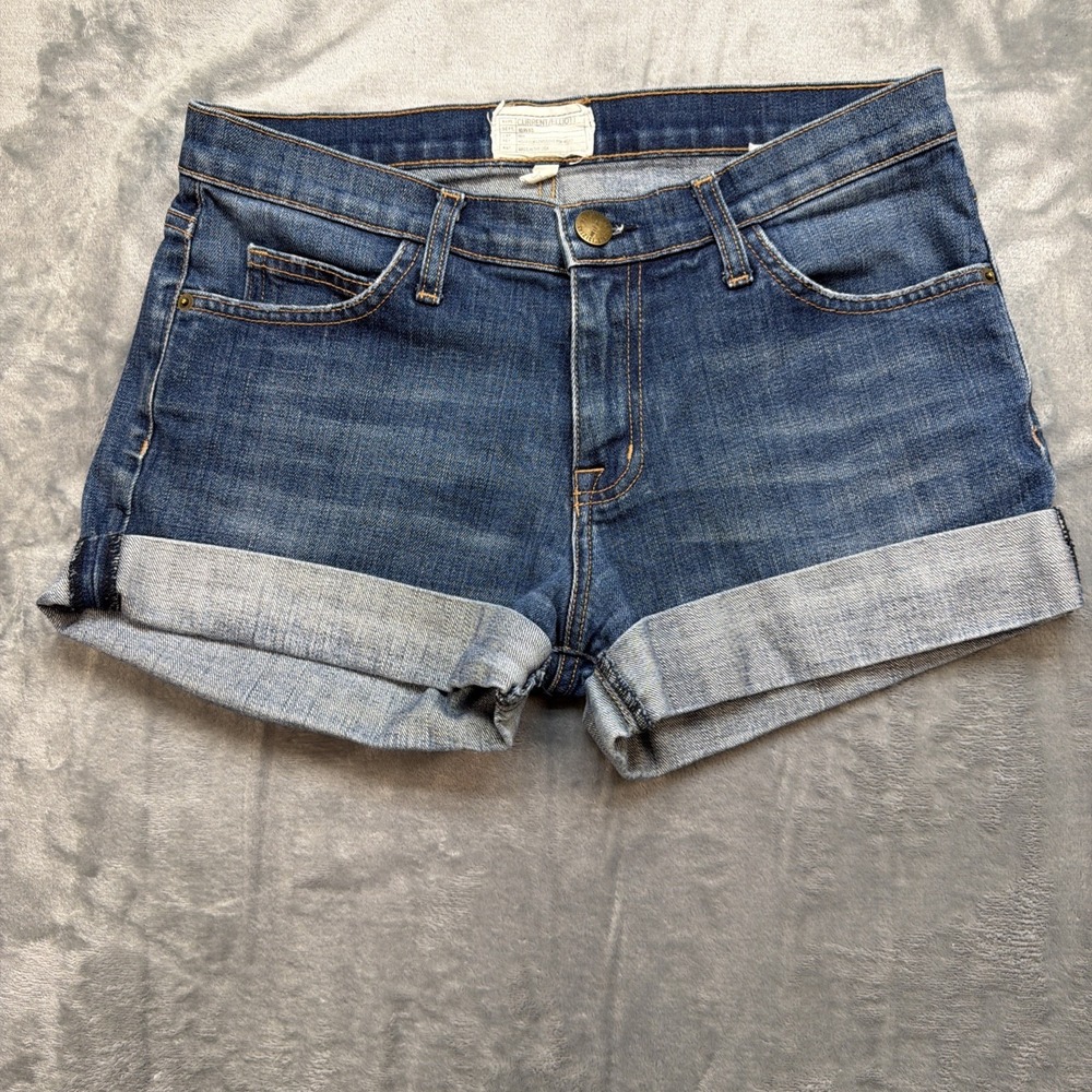 Current Elliott Denim‎ Shorts The Cuff Blue Rolled Hem Womens 26